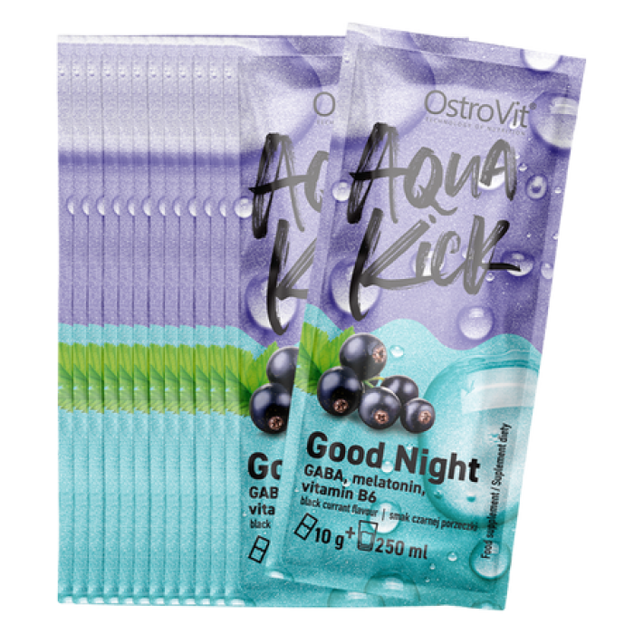 OstroVit Aqua Kick Good Night 10 g x 24 пакетиків (габа + мелатонин + Б6) комплекс для сну