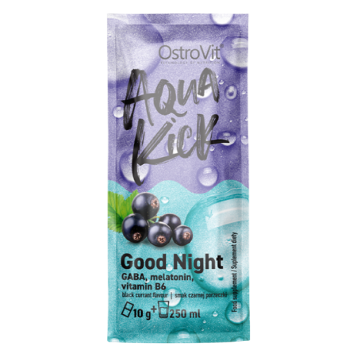 OstroVit Aqua Kick Good Night 10 g x 24 пакетиків (габа + мелатонин + Б6) комплекс для сну