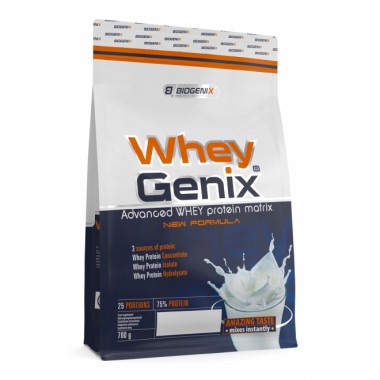 Biogenix Whey Genix 700 грам, сироватковий концентрат (WPC), ізолят (WPI) та гідролізат (WPH)