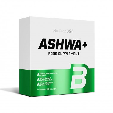 Biotech USA Ashwa+ 30 капсул, ашваганда Biotech USA Ashwa+ 30 капсул, ашваганда
