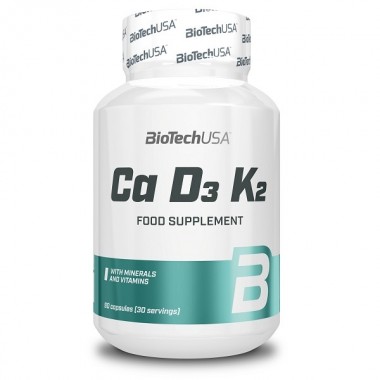 Biotech USA Ca D3 K2 90 капсул, кальций, фосфор, витамины D3&K2