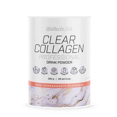 Biotech Usa Clear Collagen Professional 350 грам, гідрозілований яловичий колаген з гіалуроновою кислотою, амінокислотами, вітамінами та мінералами