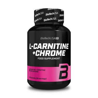 Biotech USA L-Carnitine + Chrome 60 капсул, l-карнітин, збагачений хромом