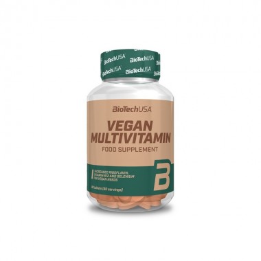 Biotech USA Vegan Multivitamin 60 таблеток, вітамінний комплекс для веганів та вегетаріанців