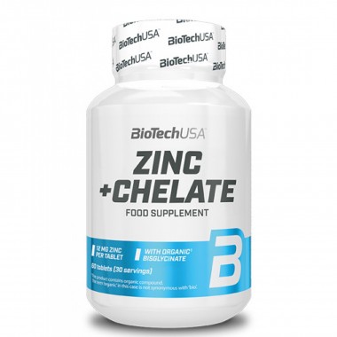 Biotech USA Zinc + Chelate 60 таблеток, цинк в хелатной форме