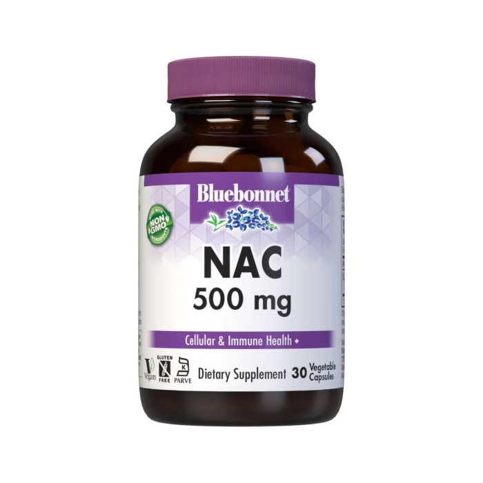 Bluebonnet Nutrition NAC 500 mg 30 капсул, N-ацетил-L цистеїн