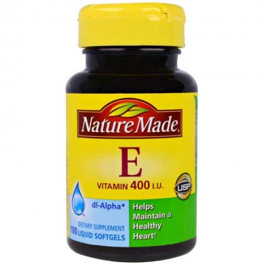 Nature Made Vitamin E 400 IU 100 капсул, натуральный витамин е