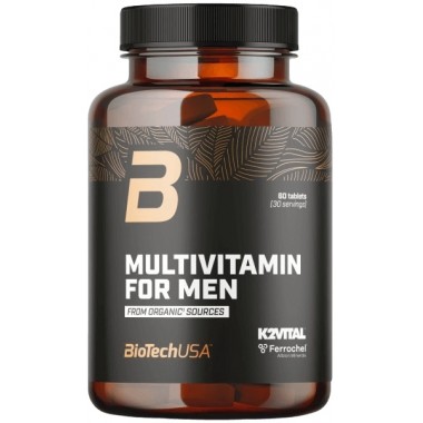 Biotech USA Multivitamin For Men from organic sources 60 таблеток, мультивітаміни для чоловіків з органічних джерел Biotech USA Multivitamin For Men from organic sources 60 таблеток, мультивітаміни для чоловіків з органічних джерел