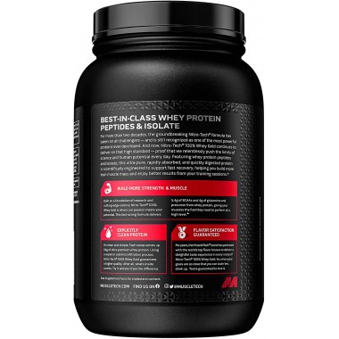 Muscletech Nitro Tech 100% Whey Gold 910 грамм, пептиды и изолят сывороточного протеина