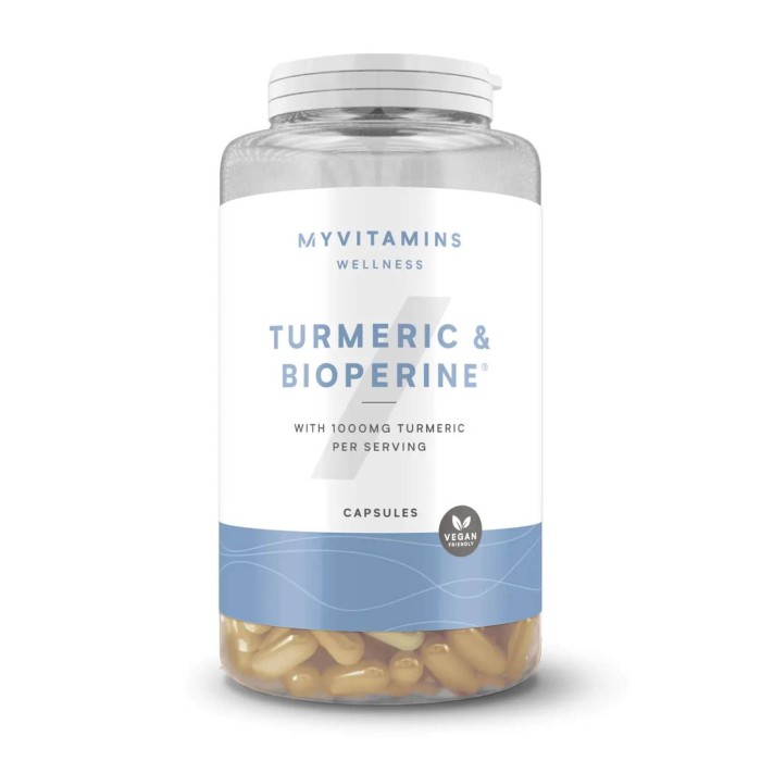 Myprotein Turmeric & Bioperine 60 капсул, куркума з екстрактом чорного перцю