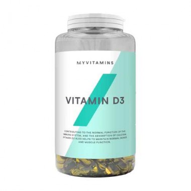 Myvitamins Vitamin D3 180 гелевых капсул, витамин D3