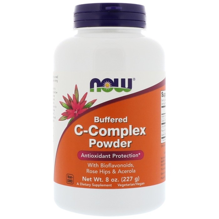 Now Foods Buffered C Complex Powder 227 грам, буферизована форма вітаміну С з додаванням фруктових біофлавоноїдів