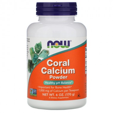 Now Foods Coral Calcium 170 грамм, порошок кораллового кальция