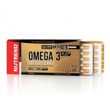 Nutrend Omega 3 Plus 120 капсул, концентрований риб'ячий жир