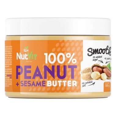 OstroVit 100% Peanut Butter + Sesame 500 грам, арахісове масло з додаванням кунжута