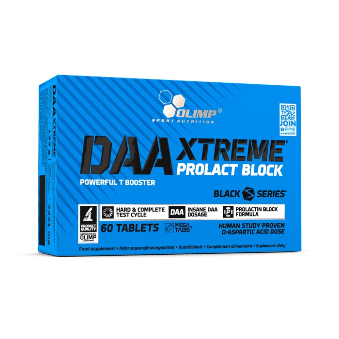 Olimp DAA Xtreme Prolact Block 60 таблеток, D-аспарагінова кислота з вітаміном B6, E та цинкком