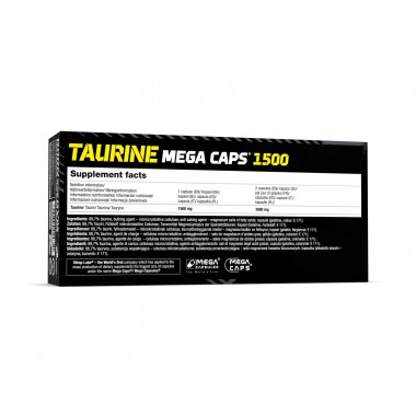 Olimp Taurine 1500 Mega Caps 120 капсул, таурин