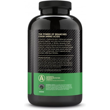 Optimum Nutrition BCAA 1000 400 капсул, аминокислоты бцаа в капсулах