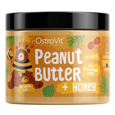 OstroVit 100% Peanut Butter + Honey 500 грам, арахісове масло з медом