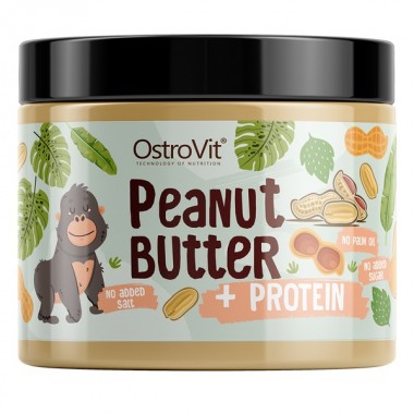 OstroVit 100% Peanut Butter + Protein 500 грам, арахісове масло з протеїном