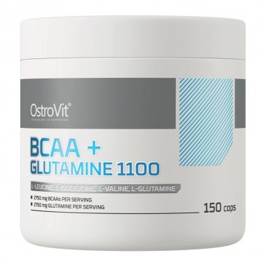 OstroVit BCAA + Glutamine 5500 mg 150 капсул, BCAA + глютамін