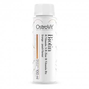 OstroVit Biotin & Vitamin A & Zinc & Vitamin B2 Shot 100 мл, биотин, витамин А, цинк, витамин В2