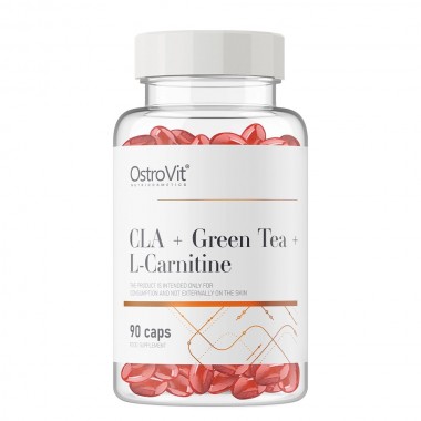 Ostrovit CLA + Green Tea + L-Carnitine 90 капсул, для зниження жирових відкладень