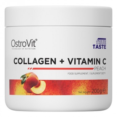 OstroVit Collagen + Vitamin C 200 грамм, гидрозилованый говяжий коллаген + витамин с