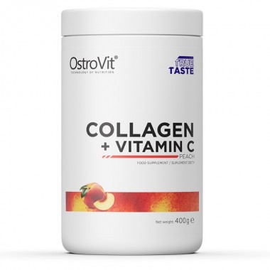 OstroVit Collagen + Vitamin C 400 грамм, гидрозилованый говяжий коллаген + витамин с