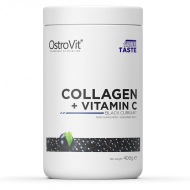 OstroVit Collagen + Vitamin C 400 грамм, гидрозилованый говяжий коллаген + витамин с