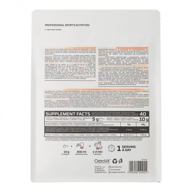 OstroVit Collagen + Vitamin C 400 грамм, гидрозилованый говяжий коллаген + витамин с