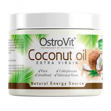 OstroVit Coconut Oil Extra Virgin 400 грамм, натуральное кокосовое масло холодного отжима