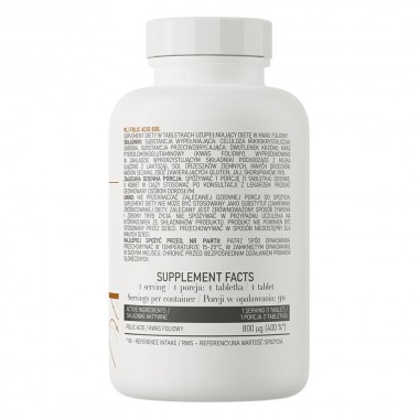 OstroVit Folic Acid 90 таблеток, фолієва кислота