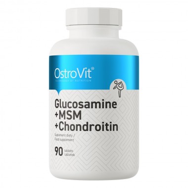 OstroVit Glucosamine + Msm + Chondroitin 90 таблеток, глюкозамін+мсм+хондроітин