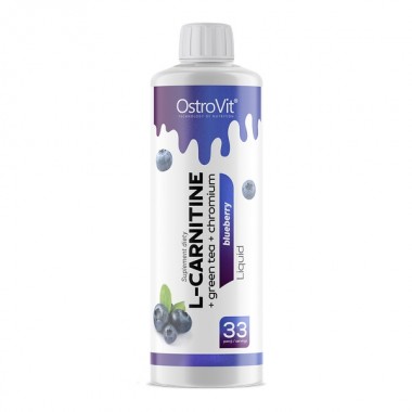 OstroVit L-Carnitine + Green Tea + Chromium liquid 500 мл, карнитин с добавлением витамина В1, В6, хрома и экстракта зеленого чая.