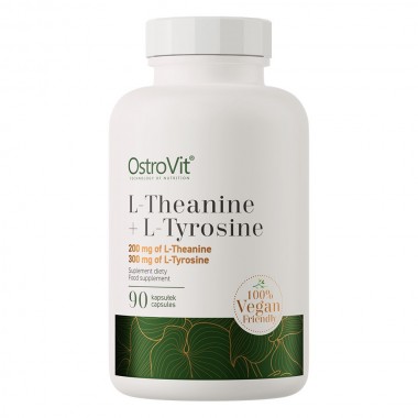 OstroVit L-Theanine + L-Tyrosine Vege 90 капсул, L-тирозин и L-теанин