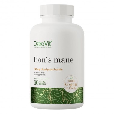 OstroVit Lion's Mane Vege 60 капсул, гриб ежовик гребенчатый (львиная грива)