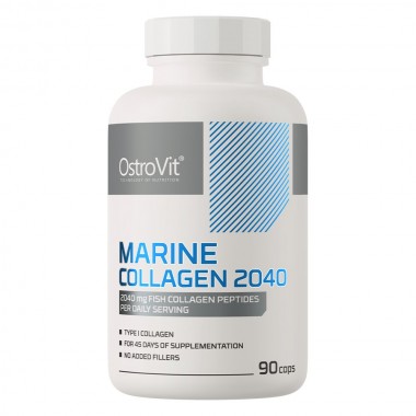 OstroVit Marine Collagen 2040 mg 90 капсул, рыбий коллаген I типа