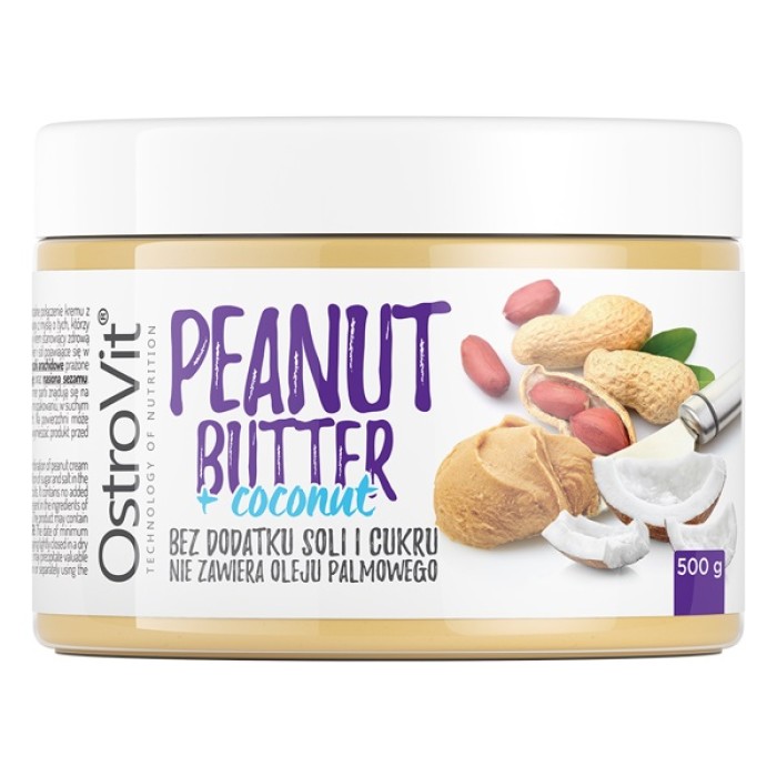 OstroVit 100% Peanut Butter + Coconut 500 g Smooth