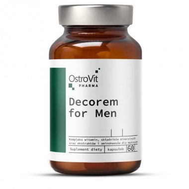 OstroVit Pharma Decorem For Men 60 капсул, комплекс витаминов, минералов, экстрактов и аминокислот