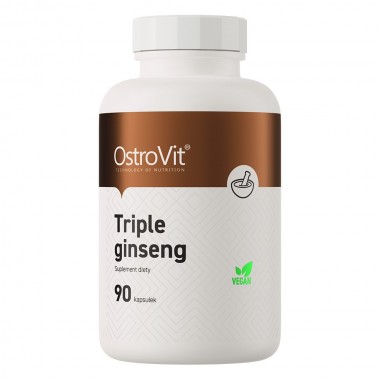 OstroVit Triple Ginseng Vege 90 капсул, пять экстрактов растений