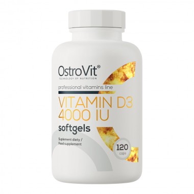 OstroVit Vitamin D3 4000 120 гелевых капсул, витамин д3 в форме холекальциферола