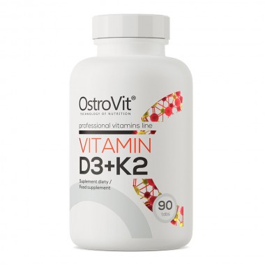 OstroVit Vitamin D3+K2 MK-7 90 таблеток, витамин Д3 + К2