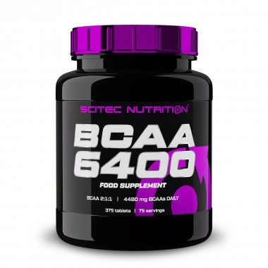 Scitec Nutrition BCAA 6400 375 таблеток, амінокислоти BCAA у співвідношенні 2:1:1